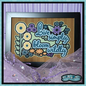 Live Simply, Bloom Wildly Framed Art Print