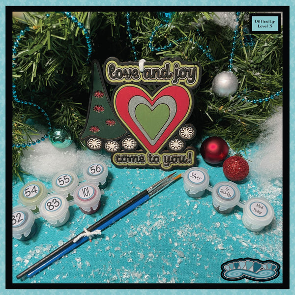 Love and Joy Ornament Paint-by-Number Kit