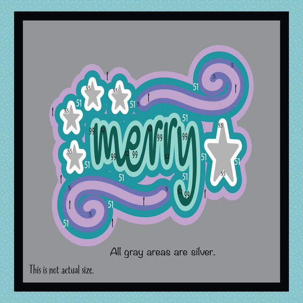 Merry Ornament in Purple Paint-by-Number Kit