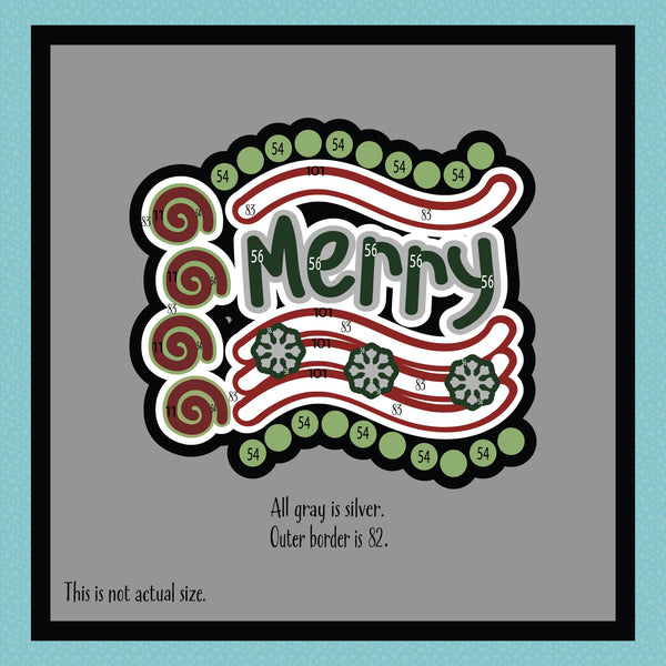 Merry in Red and Green Ornament Paint-by-Number Kit