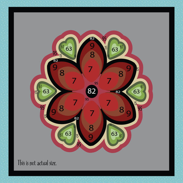 Flower in Red Coaster Paint-by-Number Kit