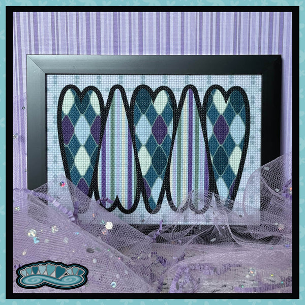 Hearts in a Row Framed Art Print