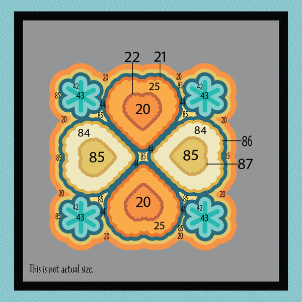 Sunny Hearts Coasters Paint-by-Number