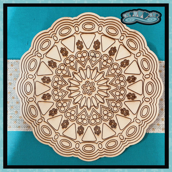 Triangled and Circled Mandala Paint-by-Number Kit