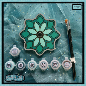 Turquoise Delight Coasters Paint-by-Number Kit