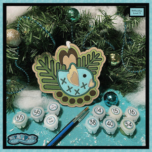 Woodland Bird Ornament Paint-by-Number Kit