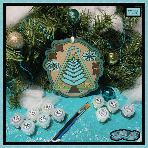 Woodland Tree Ornament Paint-by-Number Kit